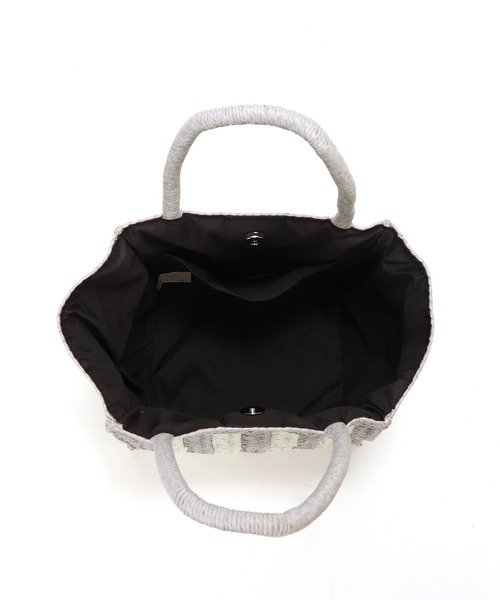 BASE（ベース）の「レディース カゴ トートバッグ（かごバッグ・レディース・ベージュ/ブラック/グレー系その他/ベージュ系その他/グレー/ピンク・FREE）」の20枚目の写真