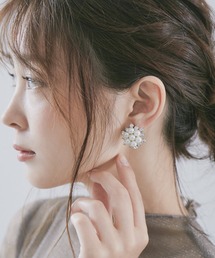 フラワーパール パーティーピアス