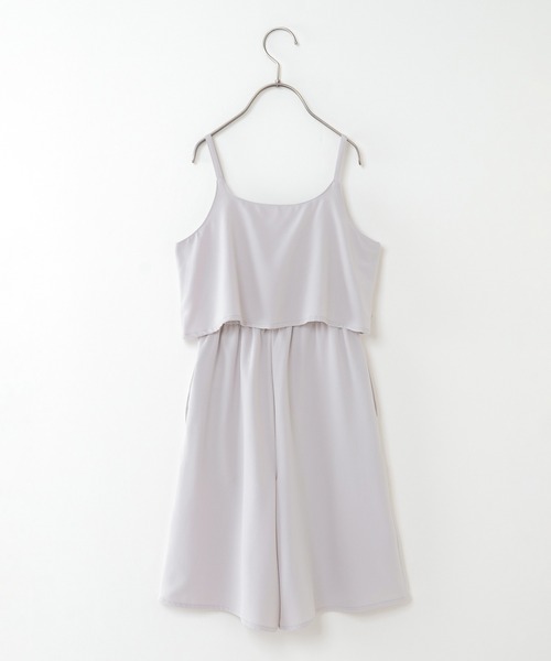 ikka（イッカ）の「フレアキャミオールインワン（120~160cm）（つなぎ/オールインワン・キッズ・ライトグレー/ブラック・120/130/140/150/160）」の4枚目の写真