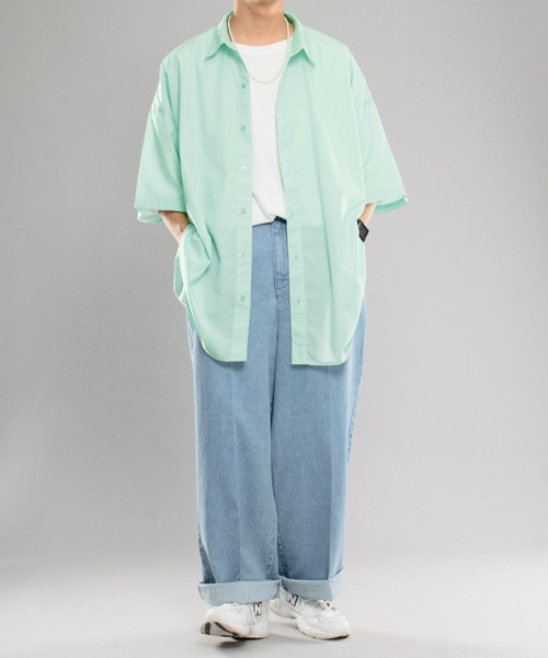 kutir(クティール)の「センタープレスワイドデニムパンツ(デニムパンツ・メンズ・ライトブルー/インディゴブルー・SMALL/MEDIUM/LARGE)」の15枚目の写真