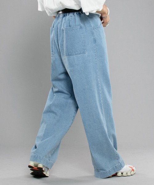 kutir(クティール)の「センタープレスワイドデニムパンツ(デニムパンツ・メンズ・ライトブルー/インディゴブルー・SMALL/MEDIUM/LARGE)」の19枚目の写真