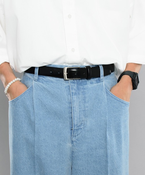 kutir(クティール)の「センタープレスワイドデニムパンツ(デニムパンツ・メンズ・ライトブルー/インディゴブルー・SMALL/MEDIUM/LARGE)」の16枚目の写真