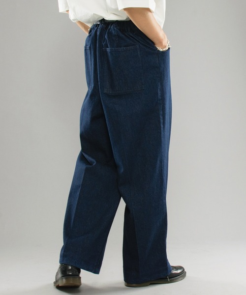 kutir(クティール)の「センタープレスワイドデニムパンツ(デニムパンツ・メンズ・ライトブルー/インディゴブルー・SMALL/MEDIUM/LARGE)」の8枚目の写真