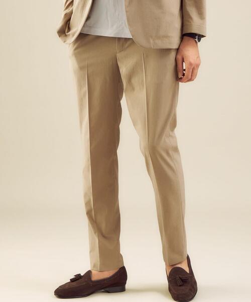 WORK TRIP OUTFITS GREEN LABEL RELAXING（ワークトリップアウトフィッツグリーンレーベル リラクシング）の「WTO ストレッチタフタ アンクルイージー パンツ -ウォッシャブル-（スラックス・メンズ・ネイビー/ベージュ・S/76/M/80/XL/88/L/84）」の2枚目の写真