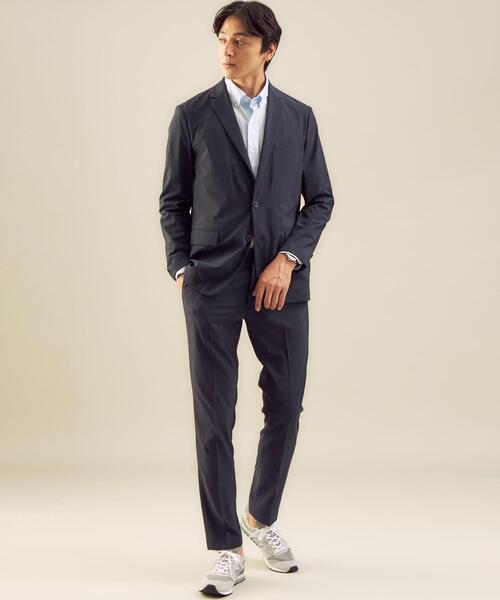 WORK TRIP OUTFITS GREEN LABEL RELAXING（ワークトリップアウトフィッツグリーンレーベル リラクシング）の「WTO ストレッチタフタ アンクルイージー パンツ -ウォッシャブル-（スラックス・メンズ・ネイビー/ベージュ・S/76/M/80/XL/88/L/84）」の9枚目の写真