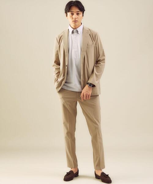 WORK TRIP OUTFITS GREEN LABEL RELAXING（ワークトリップアウトフィッツグリーンレーベル リラクシング）の「WTO ストレッチタフタ アンクルイージー パンツ -ウォッシャブル-（スラックス・メンズ・ネイビー/ベージュ・S/76/M/80/XL/88/L/84）」の11枚目の写真