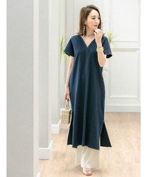 fifth | 【星玲奈レコメンド】配色ステッチ両Vネックコットンワンピース(ワンピース)