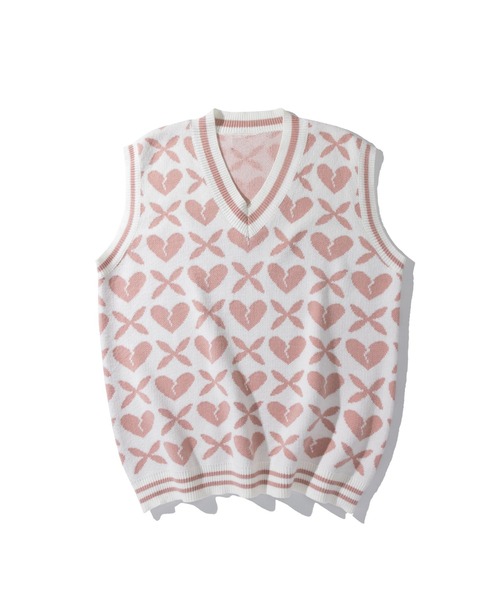 HOOK（フック）の「【HOOK】古着風レトロ柄・幾何学模様・ボーダー柄・ 配色ベスト（ベスト・メンズ・B/J/P/S/M/E/G/O/H/N/T/F/I/A/Q/C/K/D/L/R/V/U・L/M/XL）」の10枚目の写真