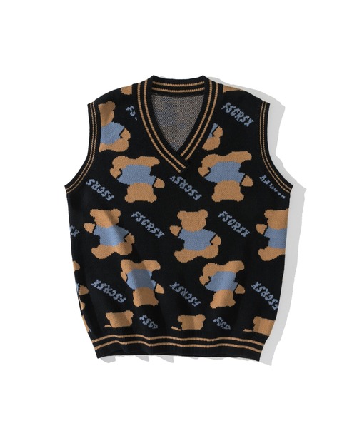HOOK（フック）の「【HOOK】古着風レトロ柄・幾何学模様・ボーダー柄・ 配色ベスト（ベスト・メンズ・B/J/P/S/M/E/G/O/H/N/T/F/I/A/Q/C/K/D/L/R/V/U・L/M/XL）」の19枚目の写真