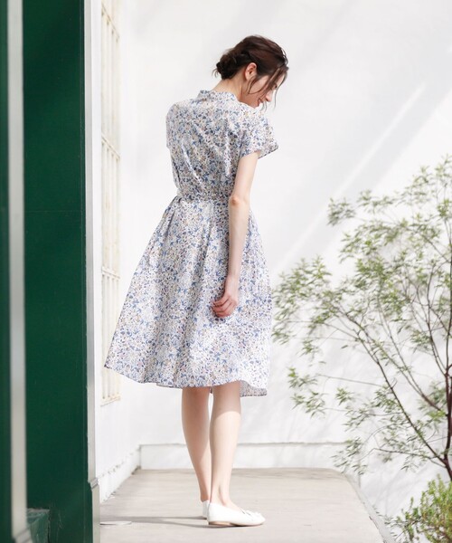 マッキントッシュフィロソフィー　花柄　リバティワンピース　半袖カーディガン マッキントッシュフィロソフィー 花柄 リバティワンピース 半袖