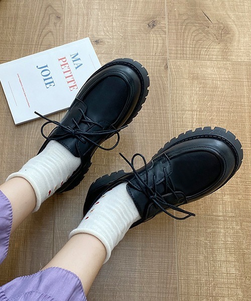 SVEC(シュベック)の「チャンキーソール レースアップ ドレスシューズ(ドレスシューズ・レディース・ブラック系その他/ブラック・38/36/37/35/39)」の18枚目の写真