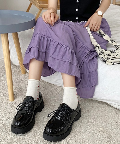 SVEC(シュベック)の「チャンキーソール レースアップ ドレスシューズ(ドレスシューズ・レディース・ブラック系その他/ブラック・38/36/37/35/39)」の15枚目の写真