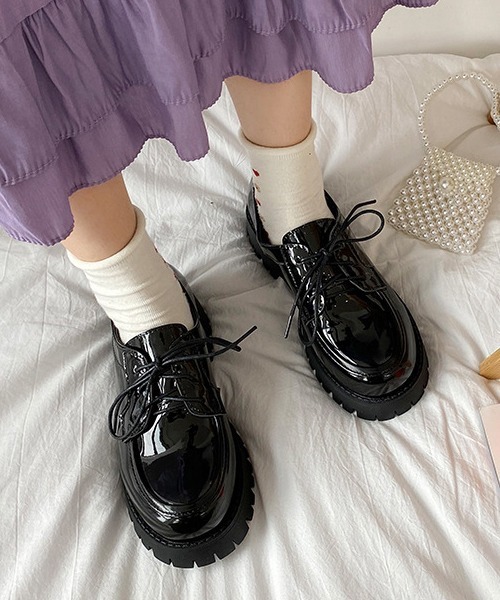 SVEC(シュベック)の「チャンキーソール レースアップ ドレスシューズ(ドレスシューズ・レディース・ブラック系その他/ブラック・38/36/37/35/39)」の17枚目の写真