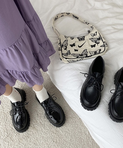 SVEC(シュベック)の「チャンキーソール レースアップ ドレスシューズ(ドレスシューズ・レディース・ブラック系その他/ブラック・38/36/37/35/39)」の22枚目の写真