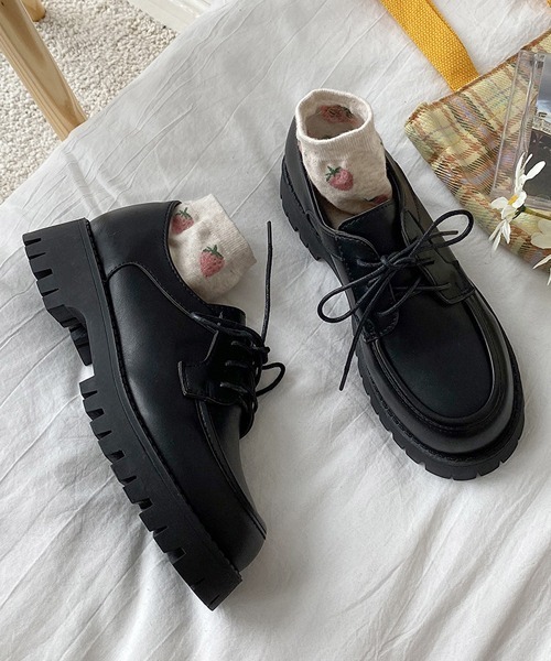 SVEC(シュベック)の「チャンキーソール レースアップ ドレスシューズ(ドレスシューズ・レディース・ブラック系その他/ブラック・38/36/37/35/39)」の12枚目の写真