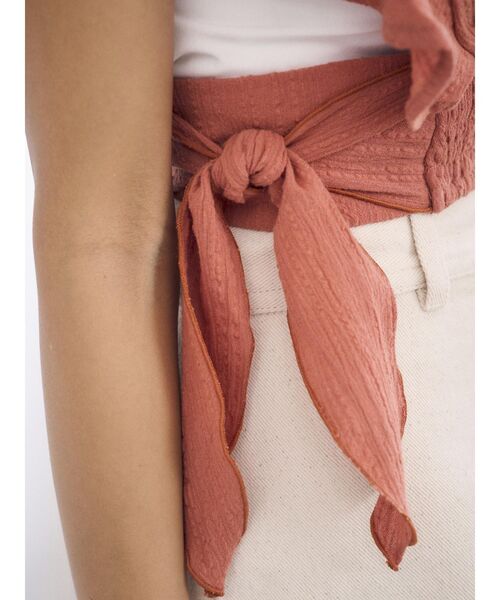 To the sea(トゥーザシー)の「ラッフルシャーリングトップス(シャツ/ブラウス・レディース・ダークオレンジ/イエロー/クリーム/その他1・FREE)」の19枚目の写真