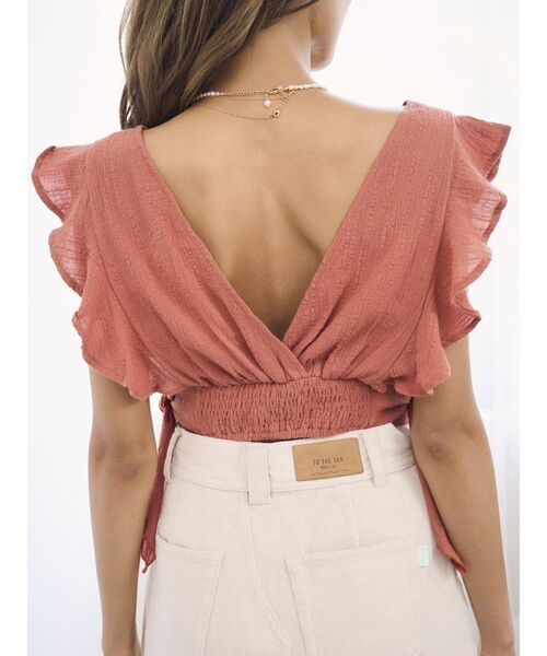 To the sea(トゥーザシー)の「ラッフルシャーリングトップス(シャツ/ブラウス・レディース・ダークオレンジ/イエロー/クリーム/その他1・FREE)」の20枚目の写真