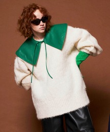 アルパカブレンドシャギーニットトップ【MAISON SPECIAL/メゾンスペシャル】