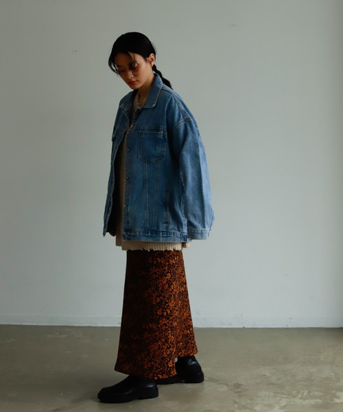 Birthday room（バースデイルーム）の「オーバーサイズデニムジャケット（デニムジャケット・レディース・ブルー・FREE）」の14枚目の写真