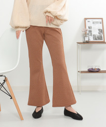 ラメジャカードフレアパンツ