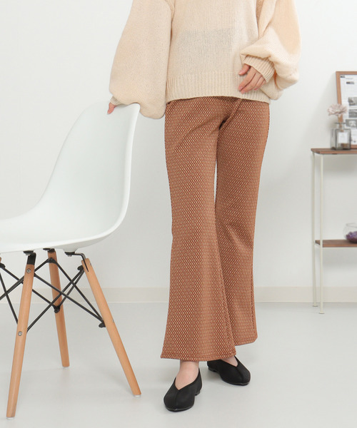 VENCEEXCHANGE（ヴァンスエクスチェンジ）の「ラメジャカードフレアパンツ（その他パンツ・レディース・ライトブルー/レンガ/ブラック・M/L）」の21枚目の写真