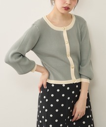 natural couture | バイカラーレトロショートカーディガン(カーディガン/ボレロ)