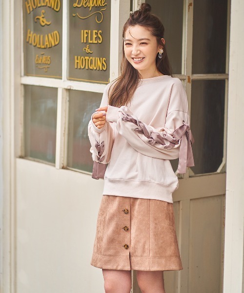 WILLSELECTION(ウィルセレクション)の「スエードステッチミニスカート(スカート・レディース・ベージュ/ピンク・SMALL/MEDIUM)」の9枚目の写真