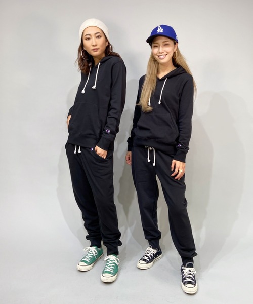 Champion（チャンピオン）の「【ZOZOタウン限定アイテム】CHAMPION/チャンピオン  ルーズシルエットパーカー＆スウェットパンツ　セットアップ/ワンマイルウェア   CW-UW01（パーカー・レディース・ネイビー/グレー/ブラック・XL/L）」の5枚目の写真