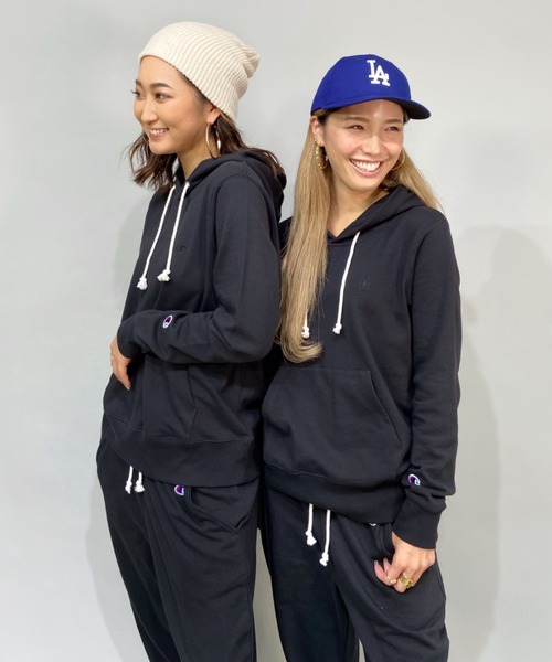 Champion（チャンピオン）の「【ZOZOタウン限定アイテム】CHAMPION/チャンピオン  ルーズシルエットパーカー＆スウェットパンツ　セットアップ/ワンマイルウェア   CW-UW01（パーカー・レディース・ネイビー/グレー/ブラック・XL/L）」の9枚目の写真