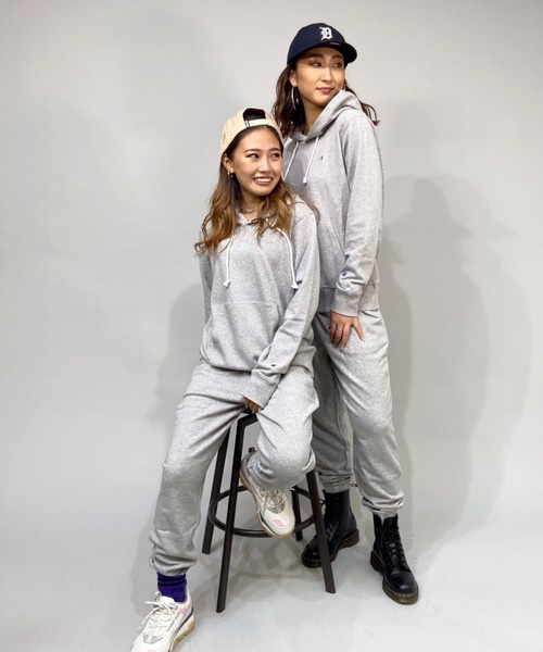 Champion（チャンピオン）の「【ZOZOタウン限定アイテム】CHAMPION/チャンピオン  ルーズシルエットパーカー＆スウェットパンツ　セットアップ/ワンマイルウェア   CW-UW01（パーカー・レディース・ネイビー/グレー/ブラック・XL/L）」の7枚目の写真