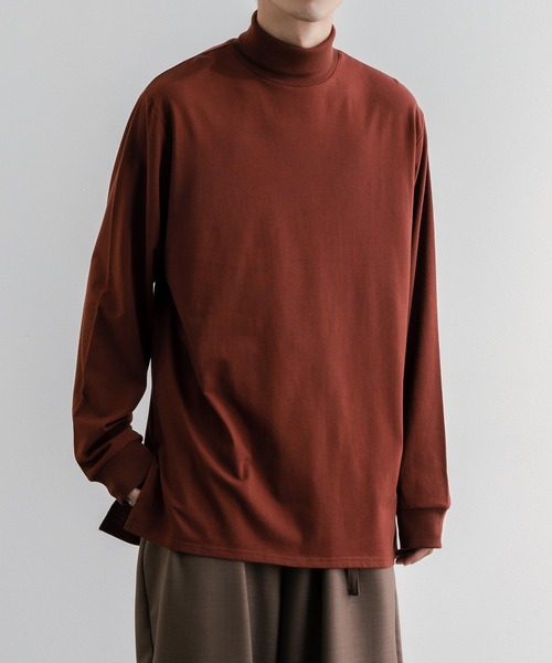 epnok（エプノック）の「タートルスリットインナー（Tシャツ/カットソー・メンズ・ブラック/マスタード/ボルドー/オフホワイト・LARGE/SMALL/MEDIUM）」の4枚目の写真