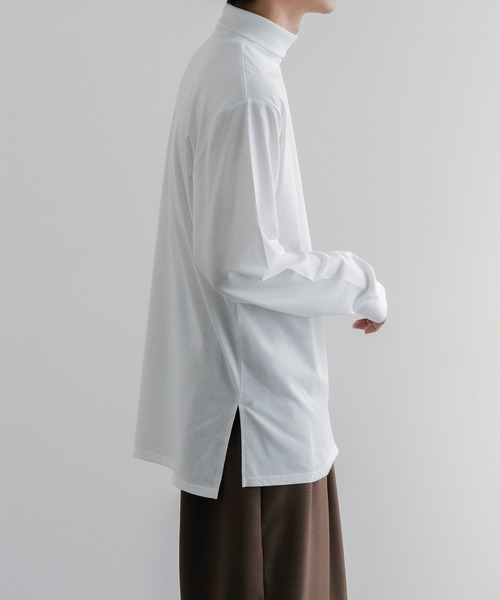 epnok（エプノック）の「タートルスリットインナー（Tシャツ/カットソー・メンズ・ブラック/マスタード/ボルドー/オフホワイト・LARGE/SMALL/MEDIUM）」の6枚目の写真