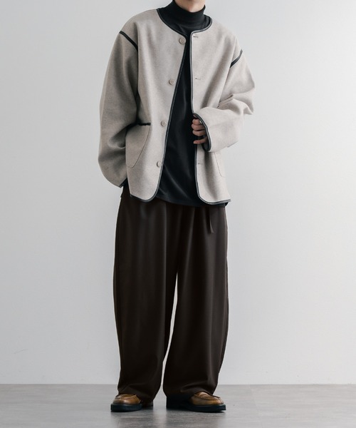 epnok（エプノック）の「タートルスリットインナー（Tシャツ/カットソー・メンズ・ブラック/マスタード/ボルドー/オフホワイト・LARGE/SMALL/MEDIUM）」の18枚目の写真