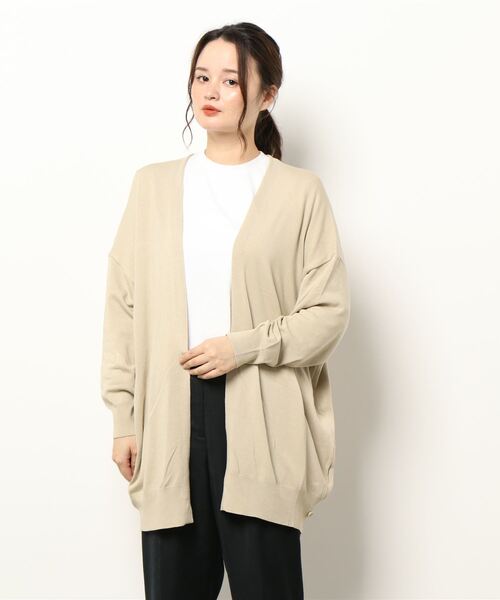 Samansa Mos2 blue（サマンサモスモスブルー）の「2WAYトッパーカーディガン（カーディガン/ボレロ・レディース・ブラウン/ブラック/ベージュ・ﾌﾘ-）」の3枚目の写真