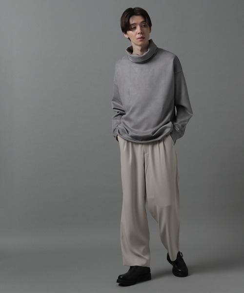 HARE（ハレ）の「ヌバックオフタートルプルオーバー(HARE)（スウェット・メンズ・ブラック/グレー/ライトグレー/ブラック系その他/グレー系その他・SMALL/MEDIUM）」の14枚目の写真