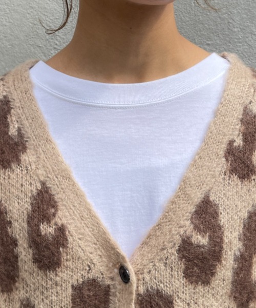 BONbazaar（ボンバザール）の「表面起毛ヒョウ柄ジャガードカーディガン（カーディガン/ボレロ・レディース・ブラウン/グレー・FREE）」の19枚目の写真