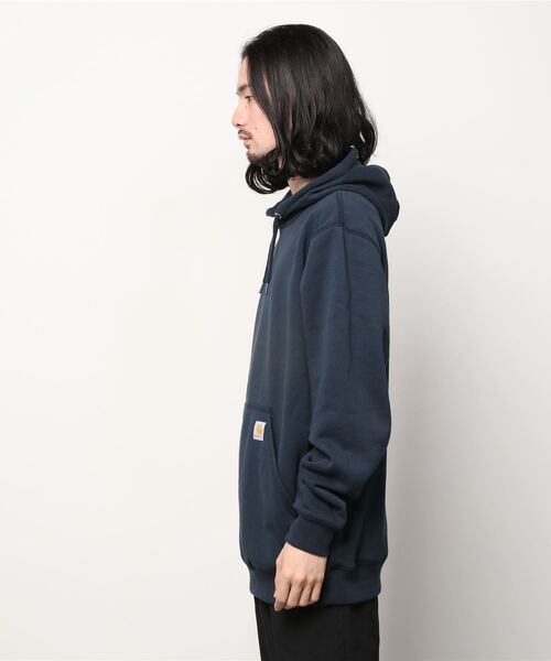 Carhartt（カーハート）の「【22】Carhartt/カーハート　ミッドウェイトプルオーバーパーカー（パーカー・メンズ・ネイビー/ブラック/ヘザーグレー・X-LARGE/LARGE/MEDIUM）」の17枚目の写真