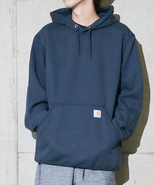 Carhartt（カーハート）の「【22】Carhartt/カーハート　ミッドウェイトプルオーバーパーカー（パーカー・メンズ・ネイビー/ブラック/ヘザーグレー・X-LARGE/LARGE/MEDIUM）」の15枚目の写真