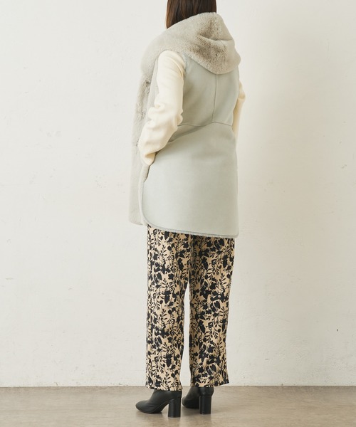 Lui's(ルイス)の「フードファーベスト(ベスト・レディース・ブラウン/グレー・FREE)」の8枚目の写真