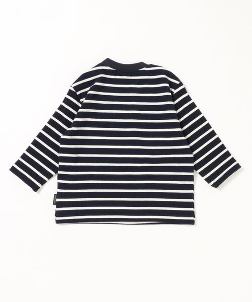 kladskap（クレードスコープ）の「ボーダーポケット長袖Tシャツ（Tシャツ/カットソー・キッズ・ネイビー/カーキ・100cm/90cm/110cm/120cm/130cm/80ｃｍ）」の3枚目の写真