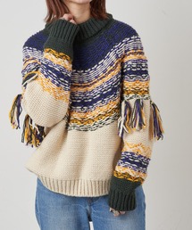 CIAOPANIC TYPY | ノルディックジャガードフリンジニット(ニット/セーター)