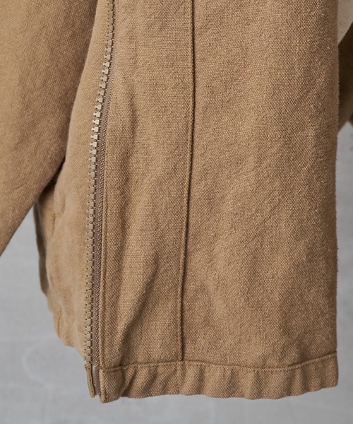 BEARDSLEY(ビアズリー)の「《FRIPIER・ユニセックス》ヴィンテージリネンZIPハオリ(ブルゾン・レディース・ブロンズ/ブラック系・FREE)」の5枚目の写真