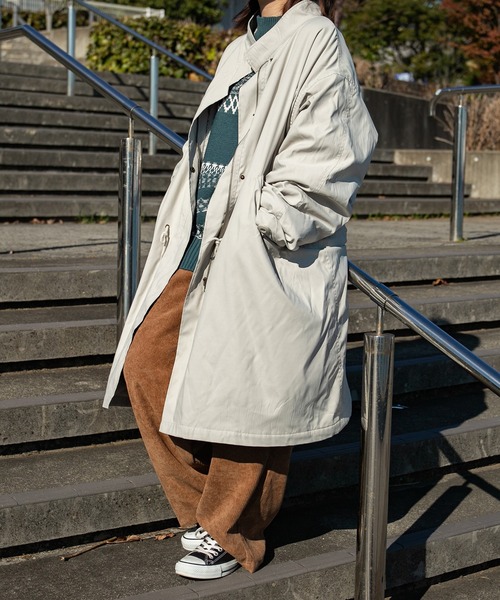 kutir（クティール）の「裏ボアミリタリーコート（モッズコート・レディース・ブラック/カーキ/アイボリー・FREE）」の4枚目の写真