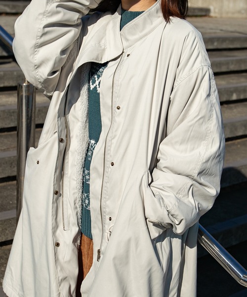 kutir（クティール）の「裏ボアミリタリーコート（モッズコート・レディース・ブラック/カーキ/アイボリー・FREE）」の7枚目の写真