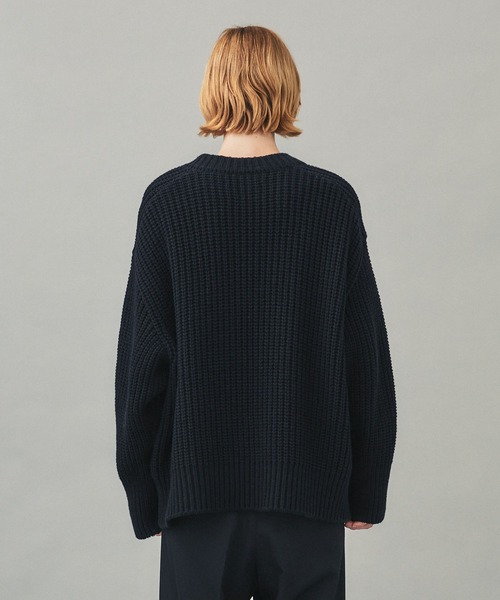 city(シティ)の「リブオーバープルオーバーニット/RIB OVER KNIT PO(ニット/セーター・メンズ・ブラック/パープル・1/2)」の3枚目の写真