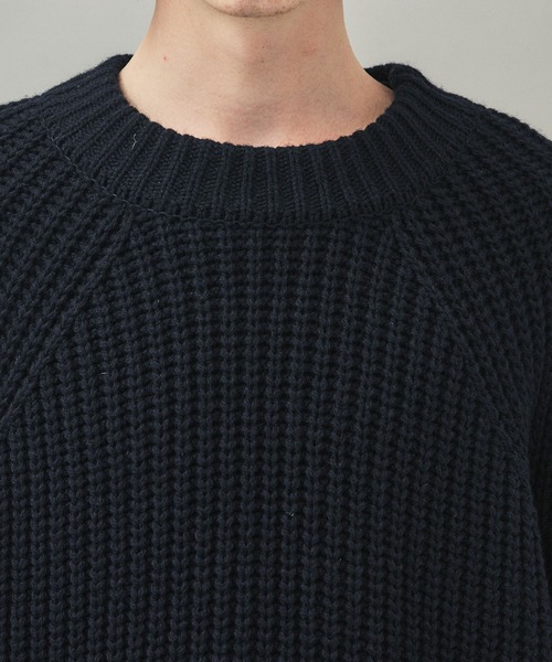 city(シティ)の「リブオーバープルオーバーニット/RIB OVER KNIT PO(ニット/セーター・メンズ・ブラック/パープル・1/2)」の7枚目の写真