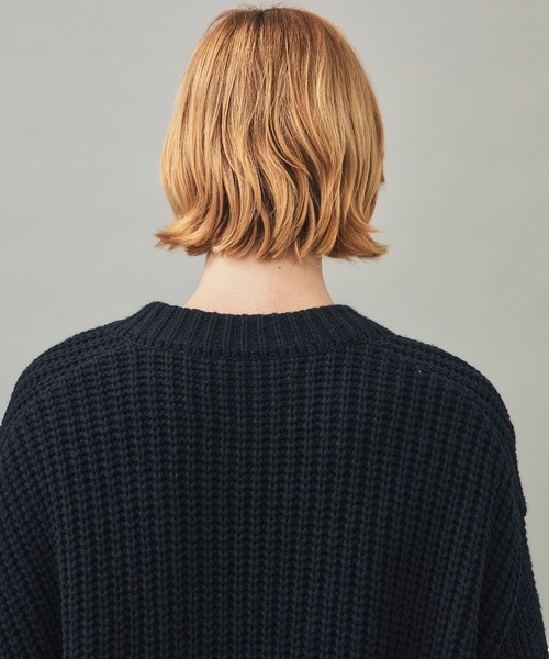 city(シティ)の「リブオーバープルオーバーニット/RIB OVER KNIT PO(ニット/セーター・メンズ・ブラック/パープル・1/2)」の4枚目の写真