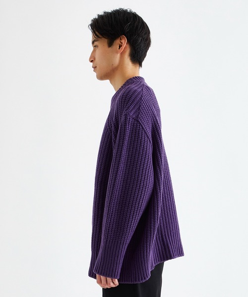 city(シティ)の「リブオーバープルオーバーニット/RIB OVER KNIT PO(ニット/セーター・メンズ・ブラック/パープル・1/2)」の18枚目の写真