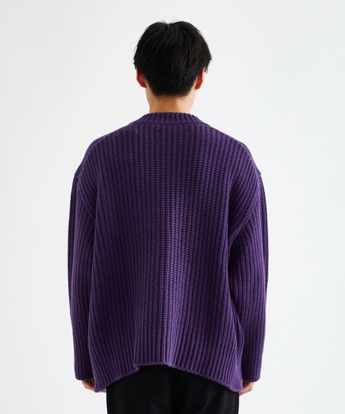city(シティ)の「リブオーバープルオーバーニット/RIB OVER KNIT PO(ニット/セーター・メンズ・ブラック/パープル・1/2)」の17枚目の写真