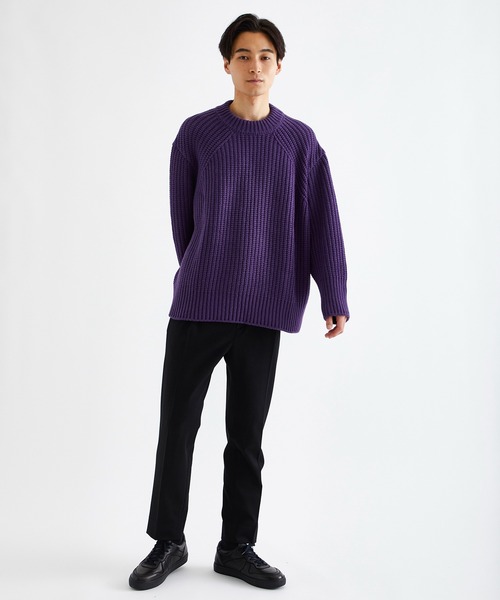 city(シティ)の「リブオーバープルオーバーニット/RIB OVER KNIT PO(ニット/セーター・メンズ・ブラック/パープル・1/2)」の22枚目の写真